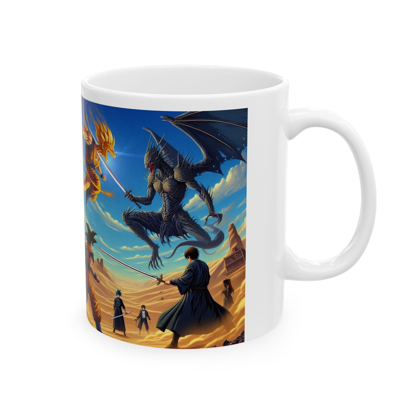 Ceramic Mug, (11oz, 15oz) anime life, goku