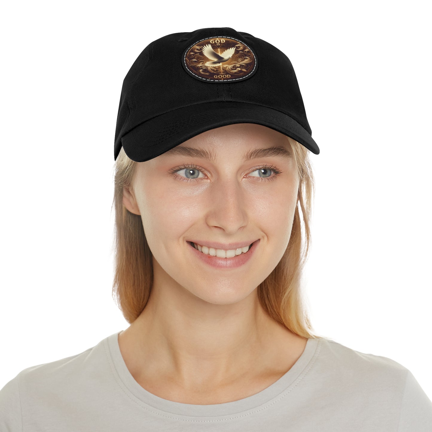 Hat, God is good, Religious Dad Cap, Leather Patch Beanie, Christian Baseball Hat, Inspirational Ball Cap