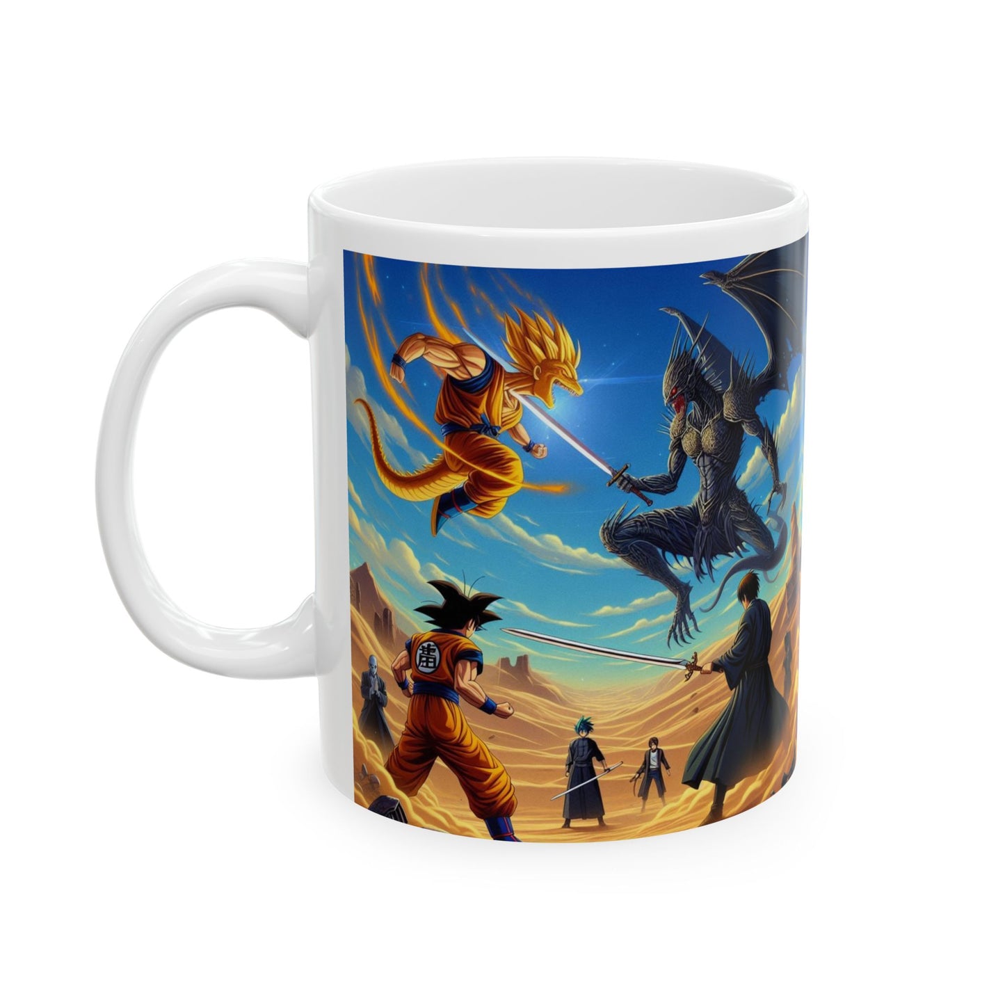 Ceramic Mug, (11oz, 15oz) anime life, goku