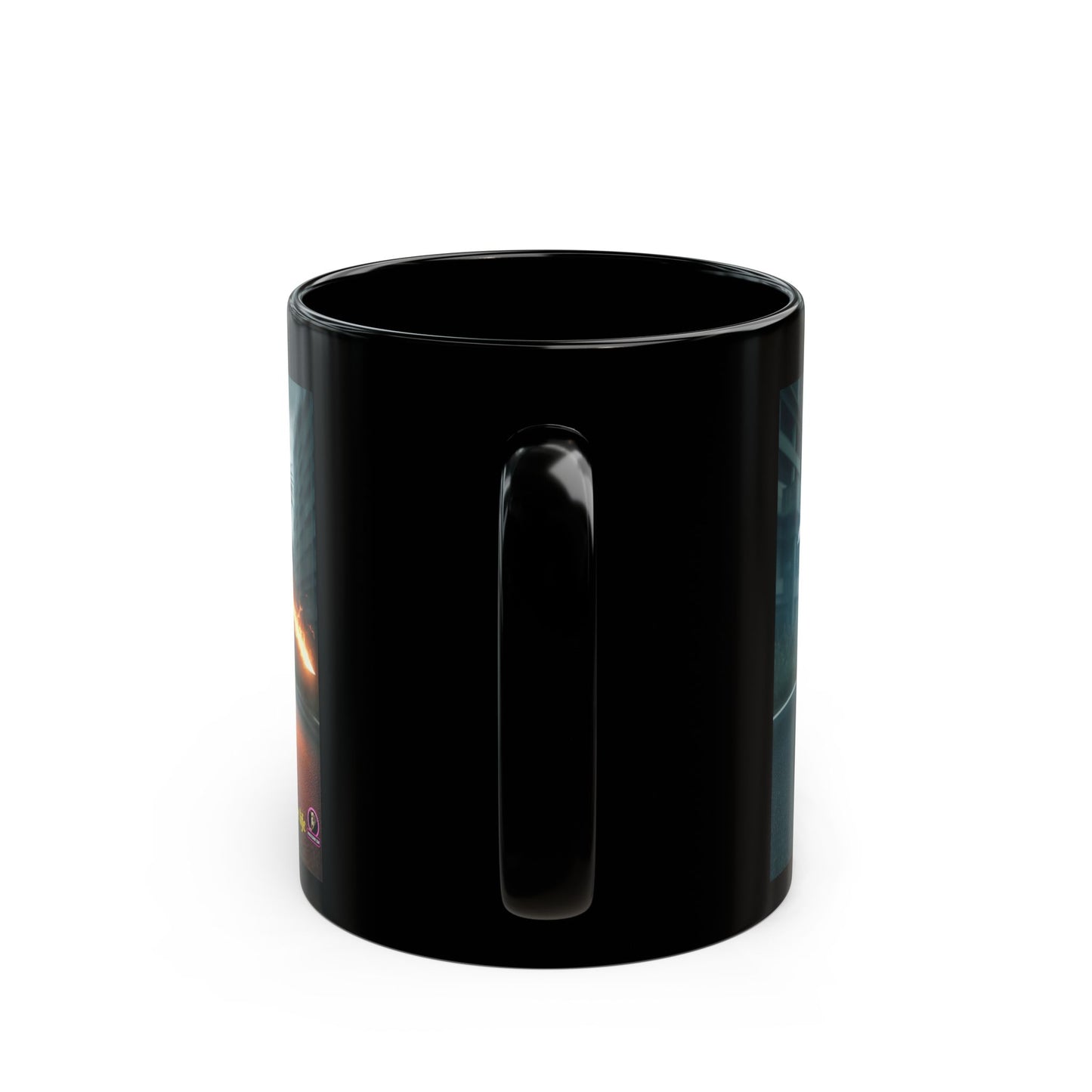 Mug, anime coffee mug with death note, geek gift, manga cup, otaku decor, black ceramic drinkware